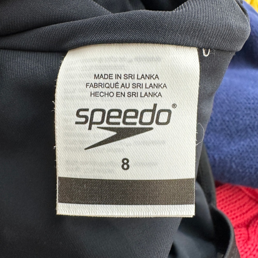 Speedo Womens Black One Piece‎ Swimsuit Racerback Keyhole Athletic Swim Size 8 - Picture 7 of 9